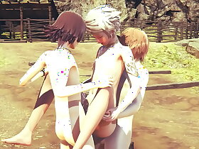 Yaoi Femboy - Jin the sexy femboy suck a big dick and anal with creampie - Sissy crossdress Japanese Asian Manga Anime Film  Game Porn Gay