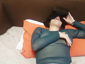 I fuck my roommate after she masturbates herself watching a VR porn - Unlimited Orgasm