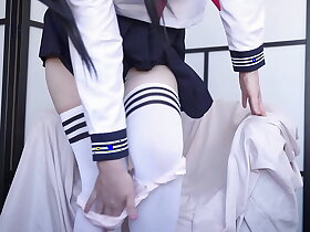 Japanese student learns on the other hand take ripple all round Hitachi Magic Wand - Bella Hentaigirl