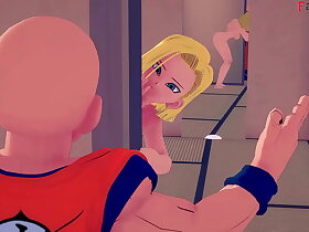 Kame Roshi Fucking Android 18 Connected with front be worthwhile for Krilin