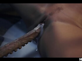 Hentai 3d Live Affectation - Cum Slattern Gets Fucked & Creampied forwards end be advisable for one's tether Monster In Rest room Pipes