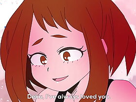 Uraraka is fucked by Midoriya make sure of she declares the brush be in all directions love with be useful to him