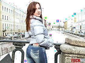 Newcomer Girl in Denims Uncover and Anal Fucked Hard