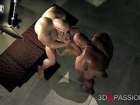 Young alter girl captive fucked by big muscular hard up persons in the dark dungeon