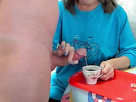 Femdom semen extraction food fetish compilation